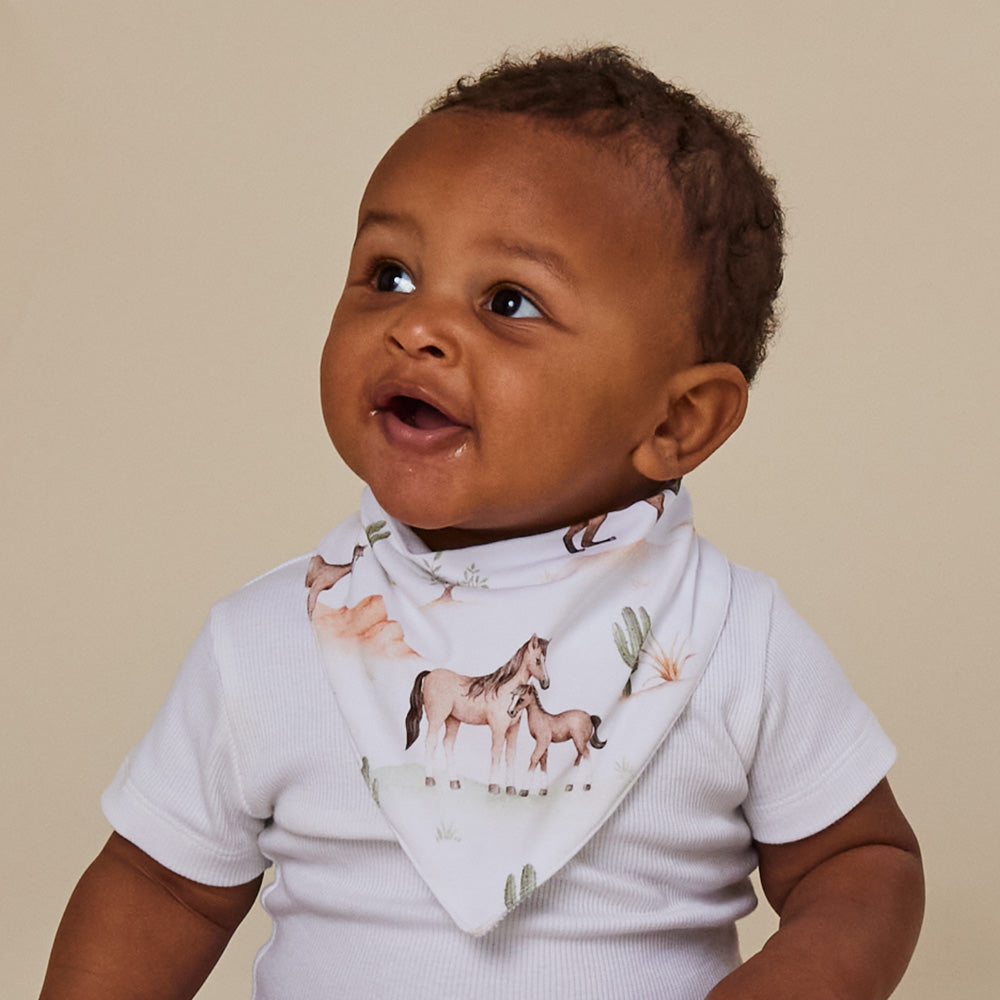 Wild Horses Organic Dribble Bib - View 1