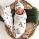 Wild Horses Organic Jersey Wrap & Beanie Set - Thumbnail 1