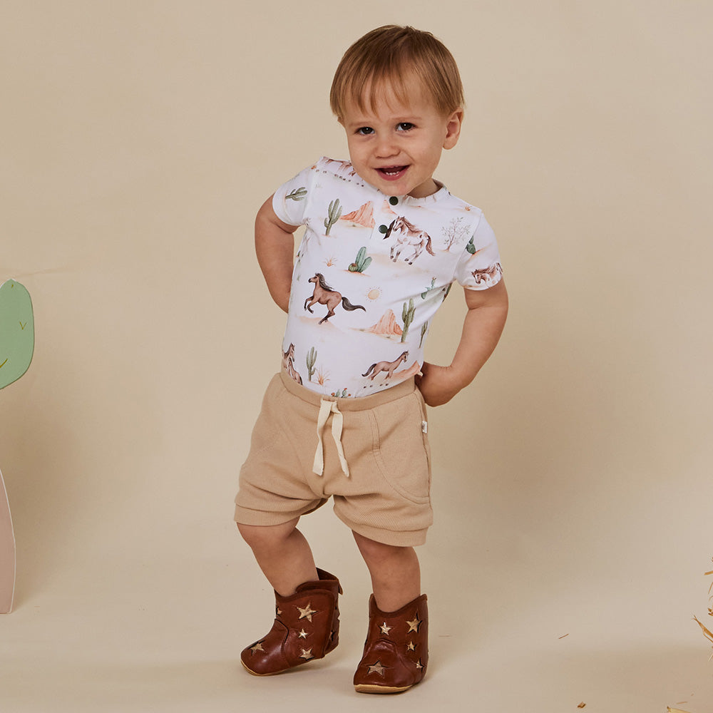 Wild Horses Short Sleeve Organic Bodysuit - View 14