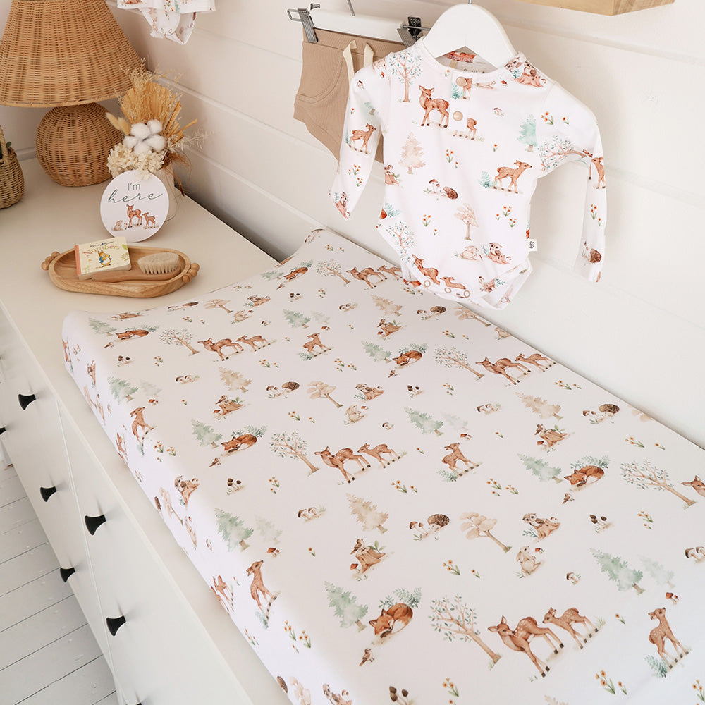 Woodland Tales Organic Bassinet Sheet / Change Pad Cover - View 3