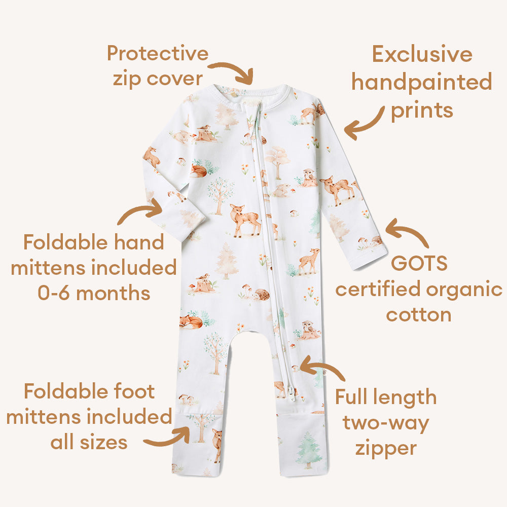 Woodland Tales Organic Snugglesuit Convertible Romper - View 7