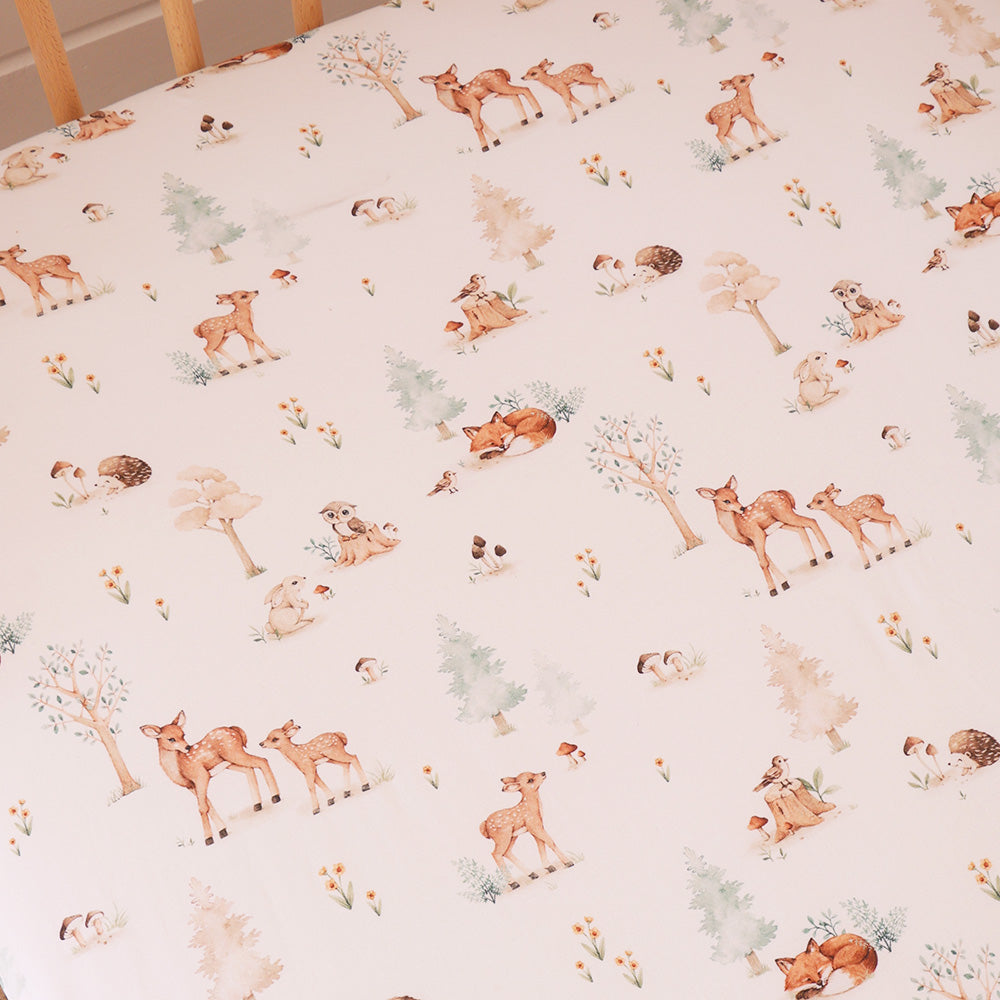 Woodland Tales Organic Fitted Cot Sheet - View 2