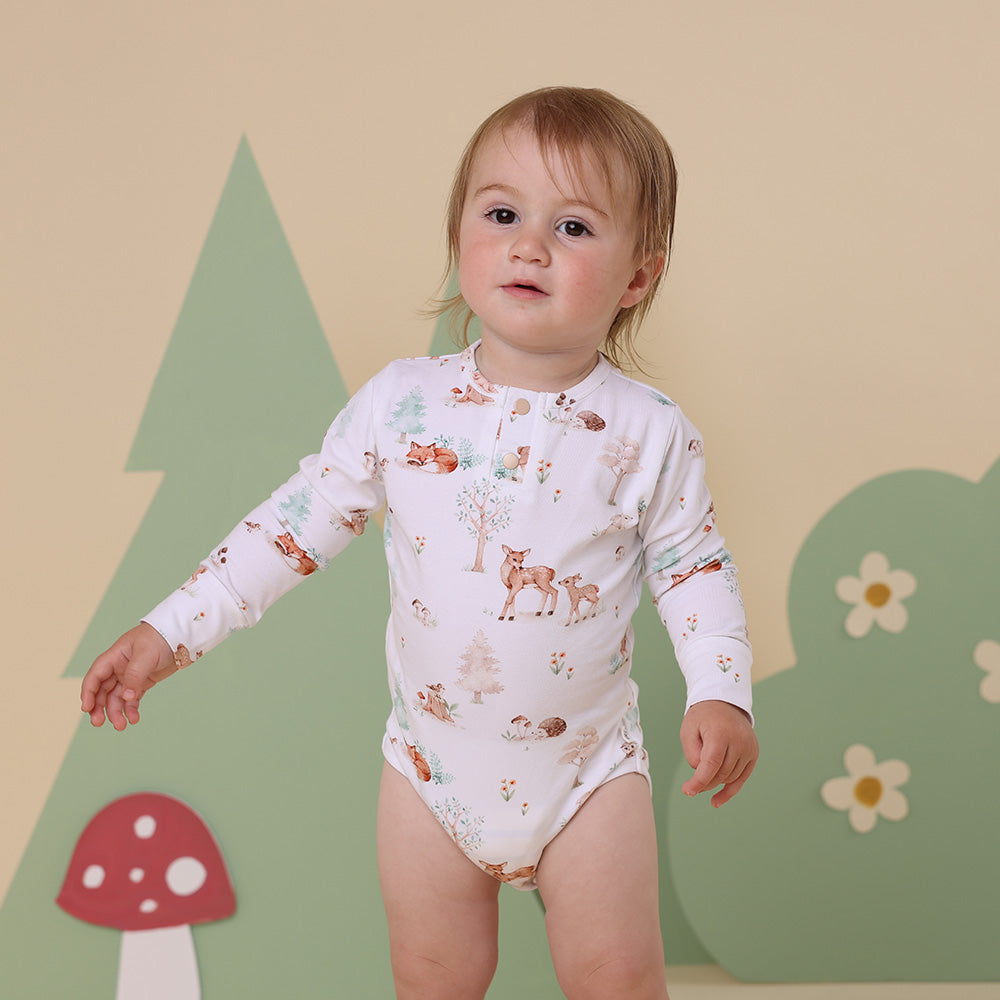 Woodland Tales Long Sleeve Organic Bodysuit - View 10