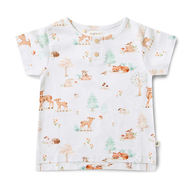 Woodland Tales Organic Short Sleeve Top | Snuggle Hunny